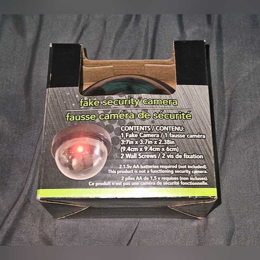 Fake Security Dome Camera - Black/Clear BNIB